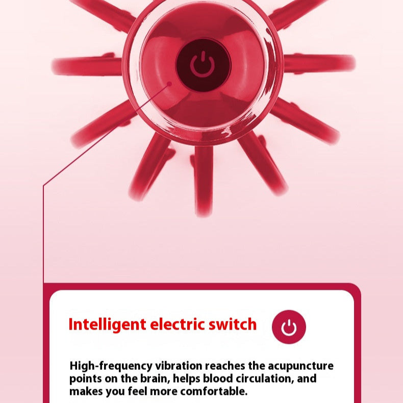 12-Claw Electric Vibration Head Massager – Ultimate Scalp Relaxation & Stress Relief