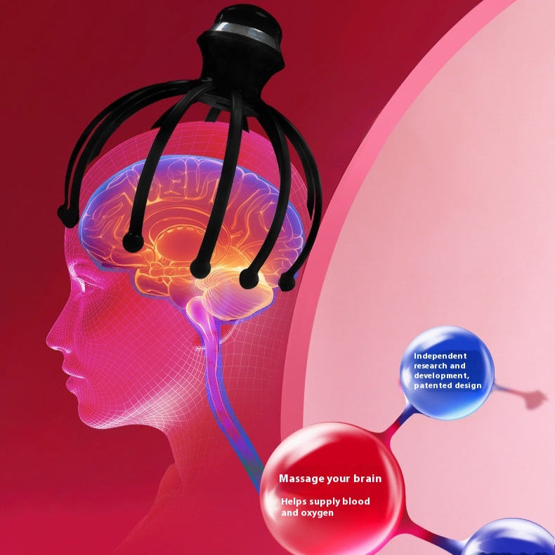 12-Claw Electric Vibration Head Massager – Ultimate Scalp Relaxation & Stress Relief