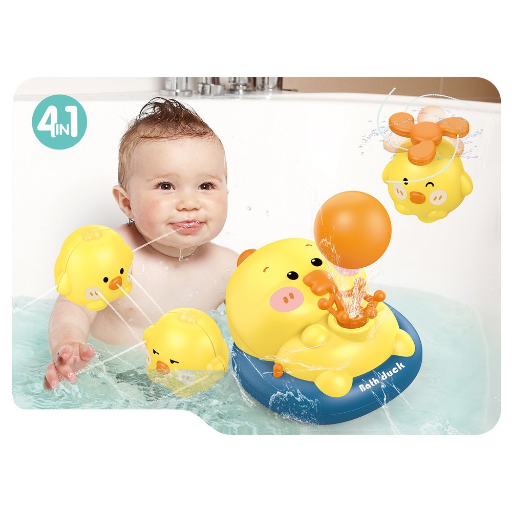 STEM Happy Bath Time Toy Set - 18 Months, Educational 3-Piece Infant Bath Fun