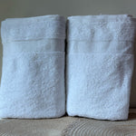 Luxury Cotton Towels – Hand & Bath Towels - White Set of 2