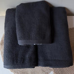 Luxury Cotton Towels – Hand & Bath Towels - Charcoal Set of 2
