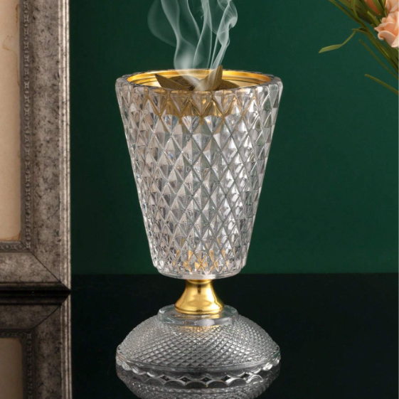 Diamond Wave Incense Burner β Elegant Aromatherapy Decor πΏβ¨