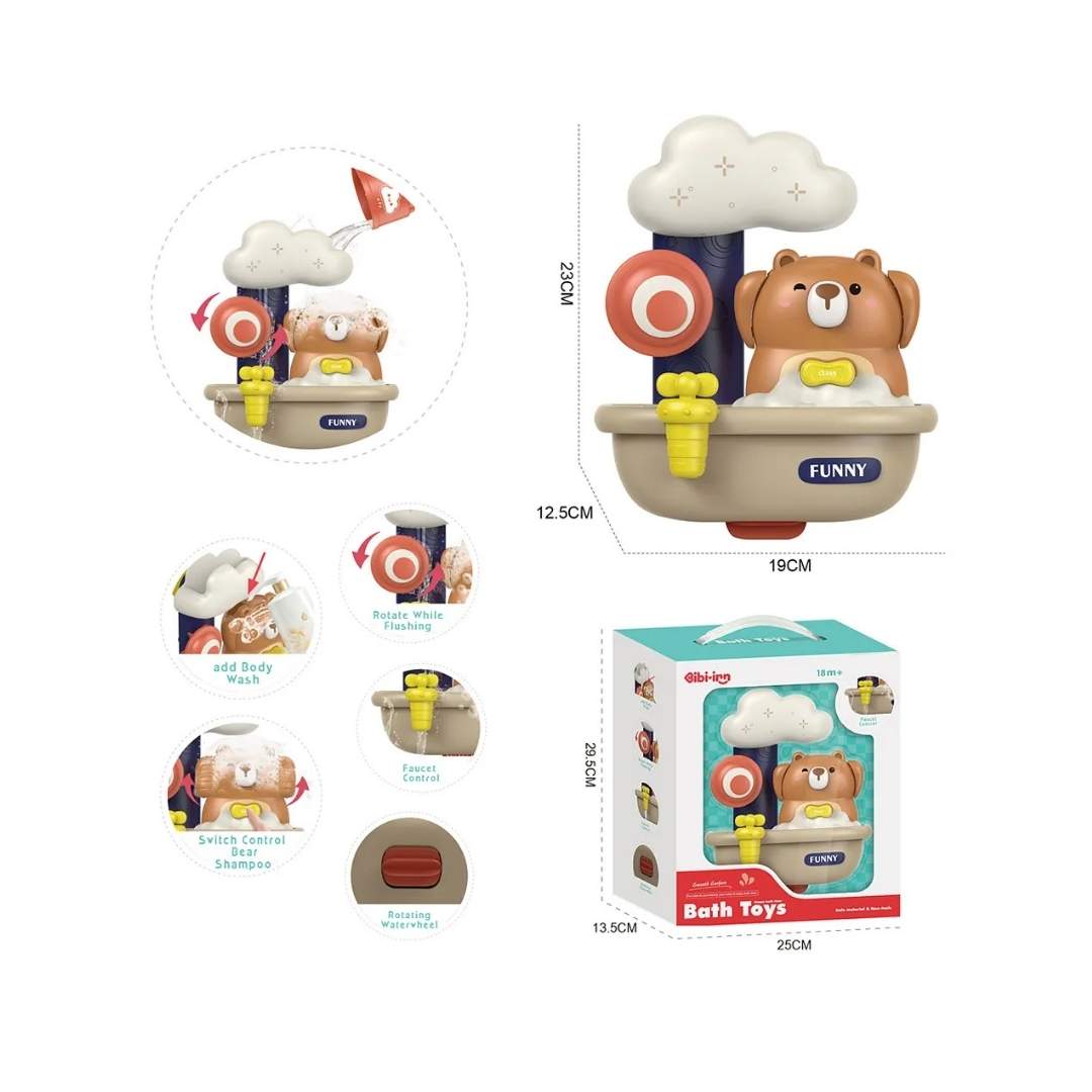 STEM Happy Bath Time Toy Set - 18 Months, Educational 3-Piece Infant Bath Fun