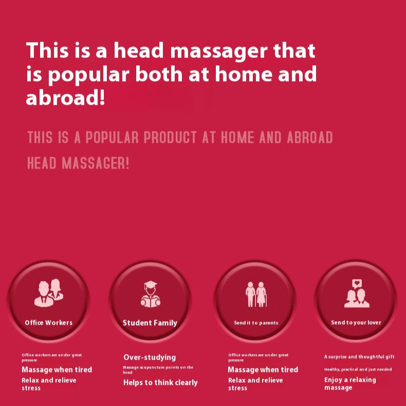 12-Claw Electric Vibration Head Massager – Ultimate Scalp Relaxation & Stress Relief