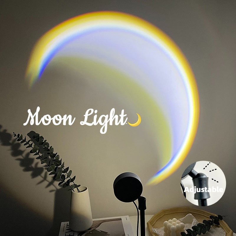 INS USB Moon Lamp โ LED Rainbow Sunset Projector ๐โจ