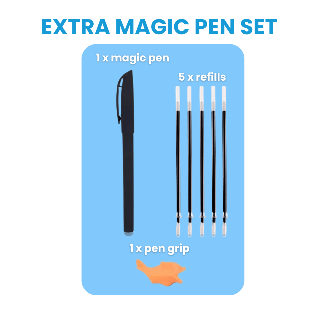 Magic Groove Copybook – Reusable Handwriting Practice tracing Book with Disappearing Ink for Kids