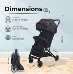 Lightweight Baby Stroller - One-Handed One-Step Fold, Safety Standard, for 0-3 Years