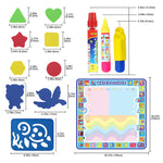 Alphabet Animal Drawing Water Mat – Reusable Educational Magic Canvas for Kids