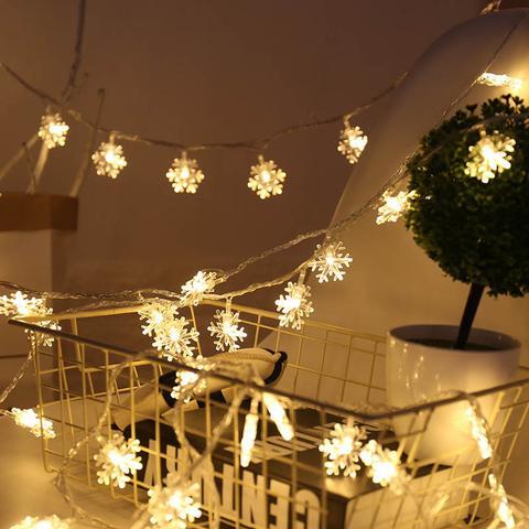 LED Snow Flake String Lights – Warm & Colorful Decorative Lighting ✨🌟