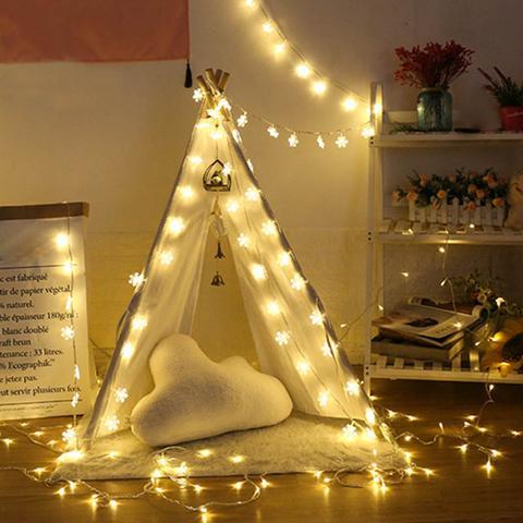 LED Snow Flake String Lights – Warm & Colorful Decorative Lighting ✨🌟