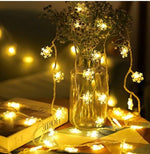 LED Snow Flake String Lights – Warm & Colorful Decorative Lighting ✨🌟